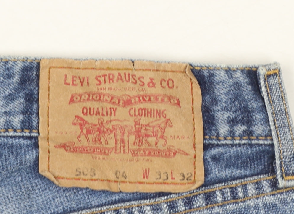 Levi's 508 Men's Blue Straight Leg Jeans 33W 32L Denim