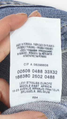 Levi's 508 Men's Blue Straight Leg Jeans 33W 32L Denim