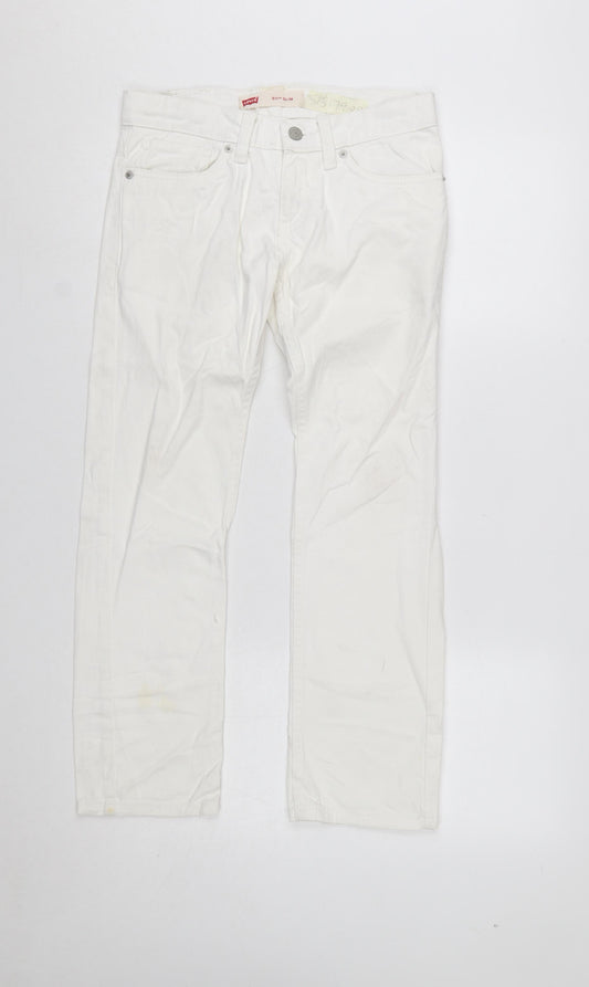 Levi's Women's White 511 Slim Straight Denim Jeans Size 10