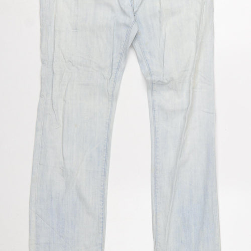 Tommy Hilfiger Men's Light Blue Straight Fit Denim Jeans W32 L34