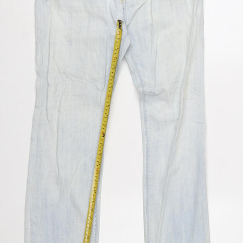 Tommy Hilfiger Men's Light Blue Straight Fit Denim Jeans W32 L34