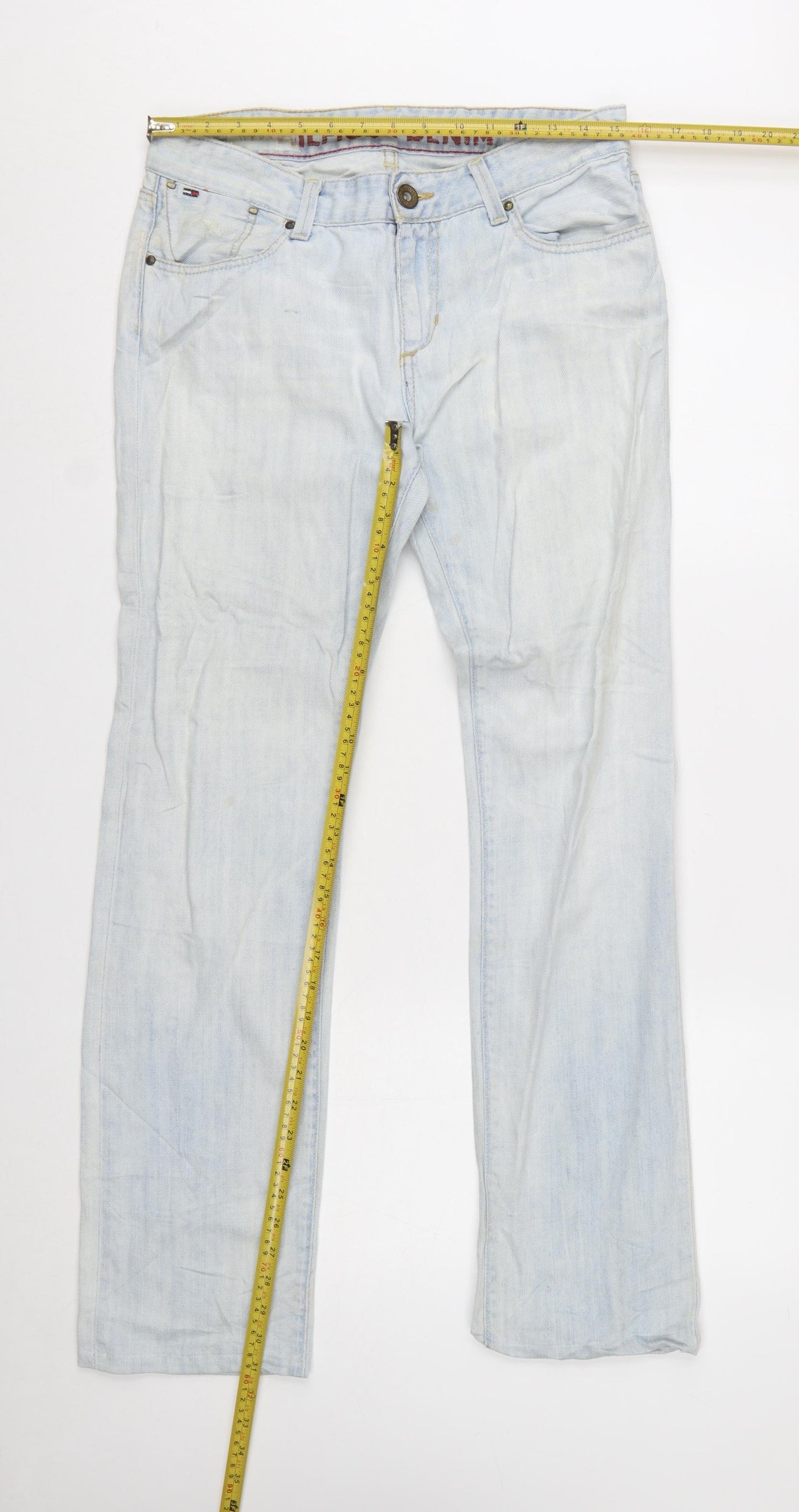 Tommy Hilfiger Men's Light Blue Straight Fit Denim Jeans W32 L34