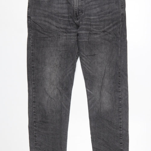 Levi's Men's Grey 302 Straight Fit Denim Jeans W33 L30
