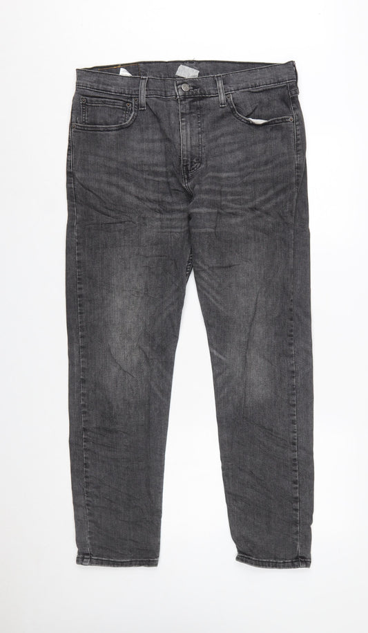 Levi's Men's Grey 302 Straight Fit Denim Jeans W33 L30