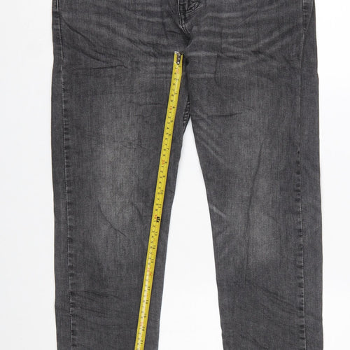 Levi's Men's Grey 302 Straight Fit Denim Jeans W33 L30