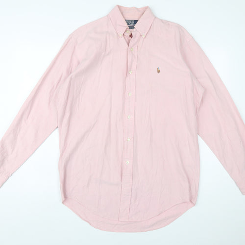 Ralph Lauren Men’s Pink Cotton Button-Down Long Sleeve Classic Shirt Size 15
