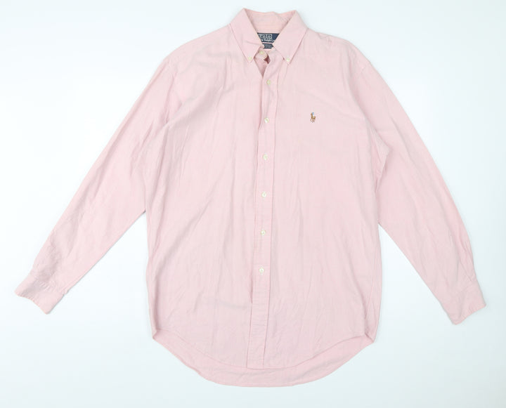 Ralph Lauren Men’s Pink Cotton Button-Down Long Sleeve Classic Shirt Size 15