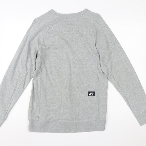 Nike SB Men's Grey Crew Neck Long Sleeve Pullover Sweatshirt Size S