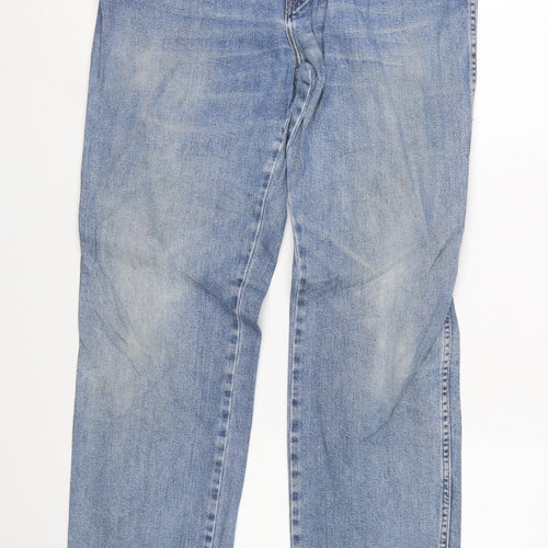 Wrangler Men's Blue Regular Fit Straight Denim Jeans 34W 32L