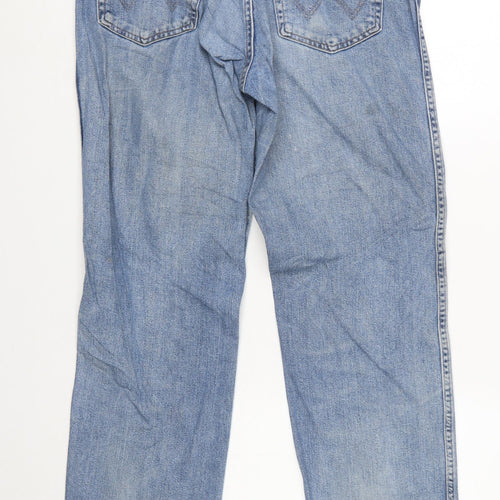 Wrangler Men's Blue Regular Fit Straight Denim Jeans 34W 32L
