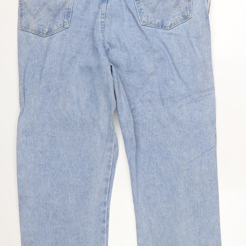 Wrangler Mens Blue Straight Leg Denim Jeans 40W 30L Regular Fit