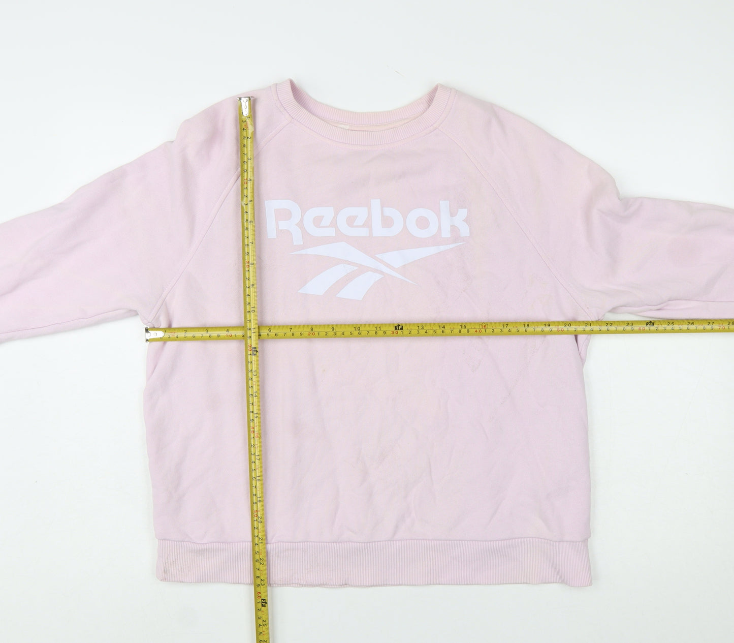 Reebok Women's Pink Crew Neck Pullover Sweatshirt Size L 16-18