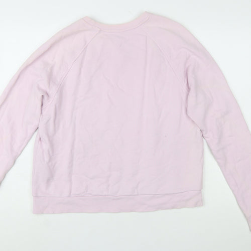 Reebok Women's Pink Crew Neck Pullover Sweatshirt Size L 16-18