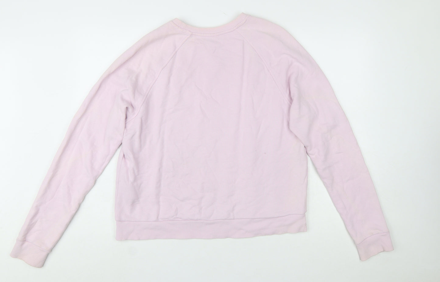 Reebok Women's Pink Crew Neck Pullover Sweatshirt Size L 16-18