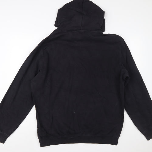 Champion Men's Black 2XL Pullover Hoodie with Logo Print