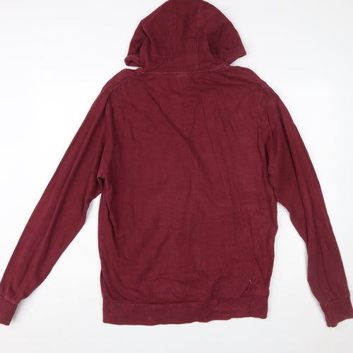 Ellesse Men's Red Full Zip Hoodie L Sportswear Cotton Blend
