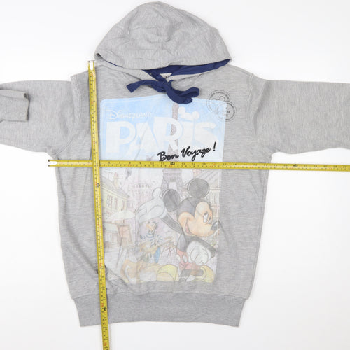 Disneyland Paris Womens Grey Small Pullover Hoodie Mickey Graphic