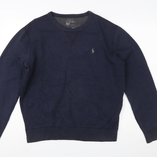 Polo Ralph Lauren Men's Blue Crew Neck Pullover Sweatshirt M