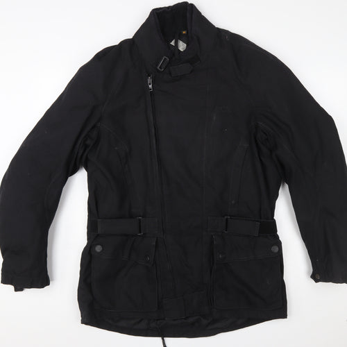 iXS Men's Black M Motorcycle Jacket Waterproof Belted Biker Style