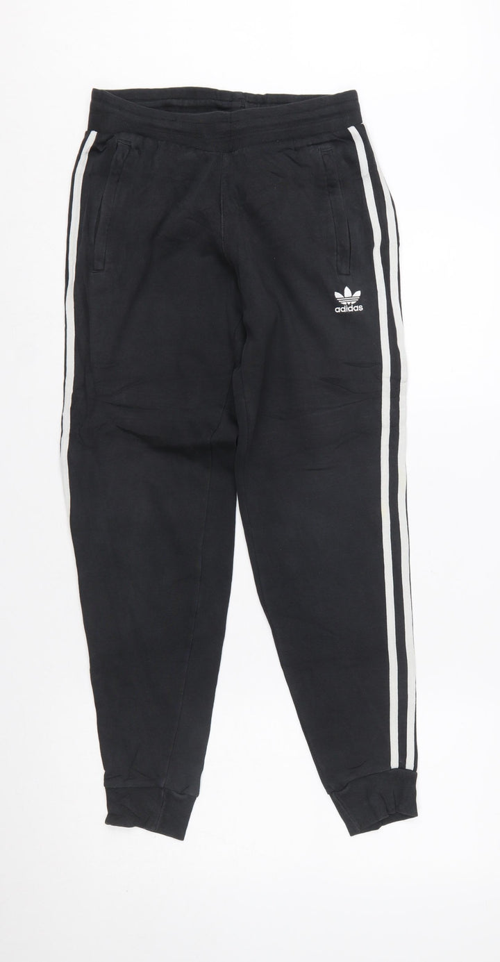 Adidas Women's Black Jogger Trousers Size S Cotton Blend