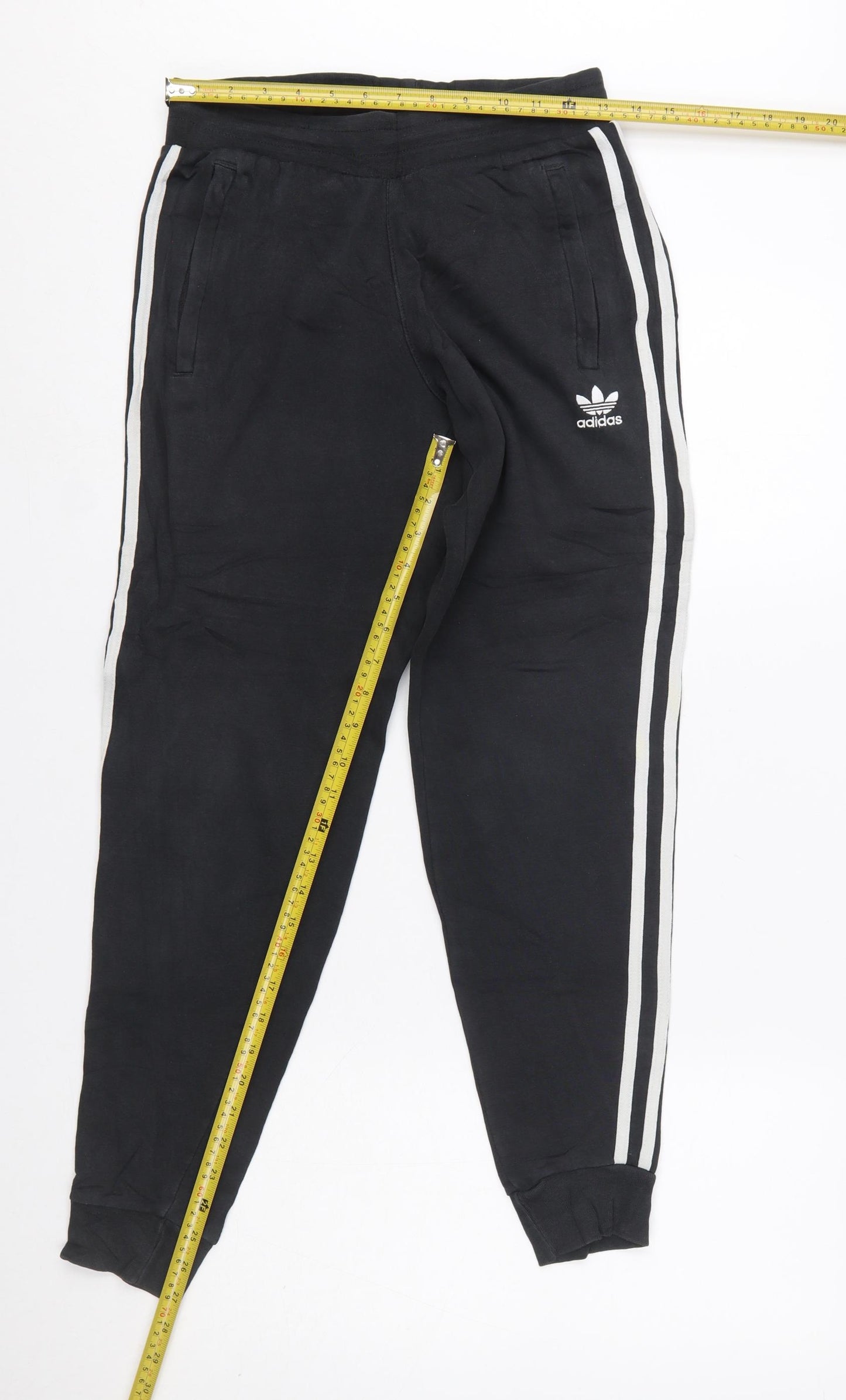 Adidas Women's Black Jogger Trousers Size S Cotton Blend