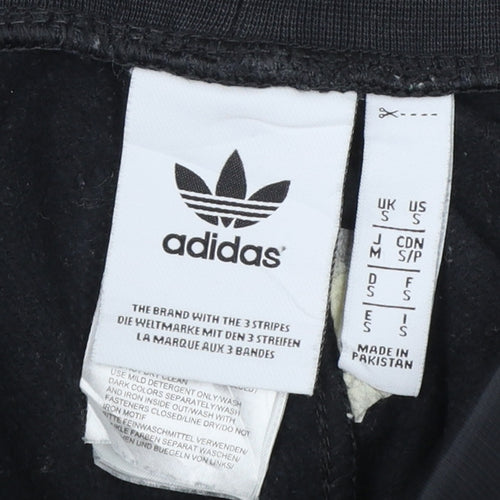 Adidas Women's Black Jogger Trousers Size S Cotton Blend