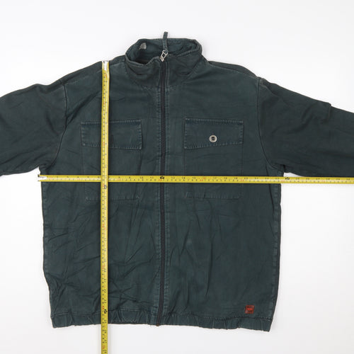 Hugo Boss Men's Green Full Zip Sweatshirt Size L