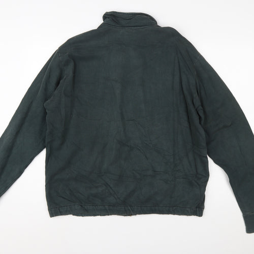Hugo Boss Men's Green Full Zip Sweatshirt Size L