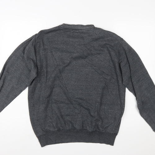 Lee Cooper Men's Grey Crew Neck Pullover Sweatshirt M