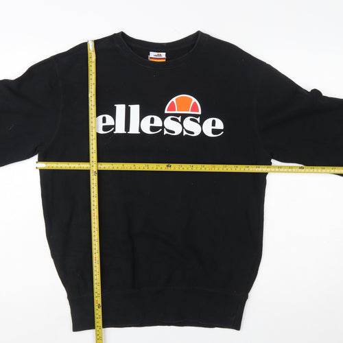 Ellesse Men's Black Pullover Sweatshirt Medium Logo Crew Neck