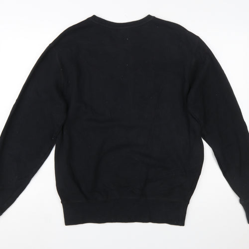 Ellesse Men's Black Pullover Sweatshirt Medium Logo Crew Neck