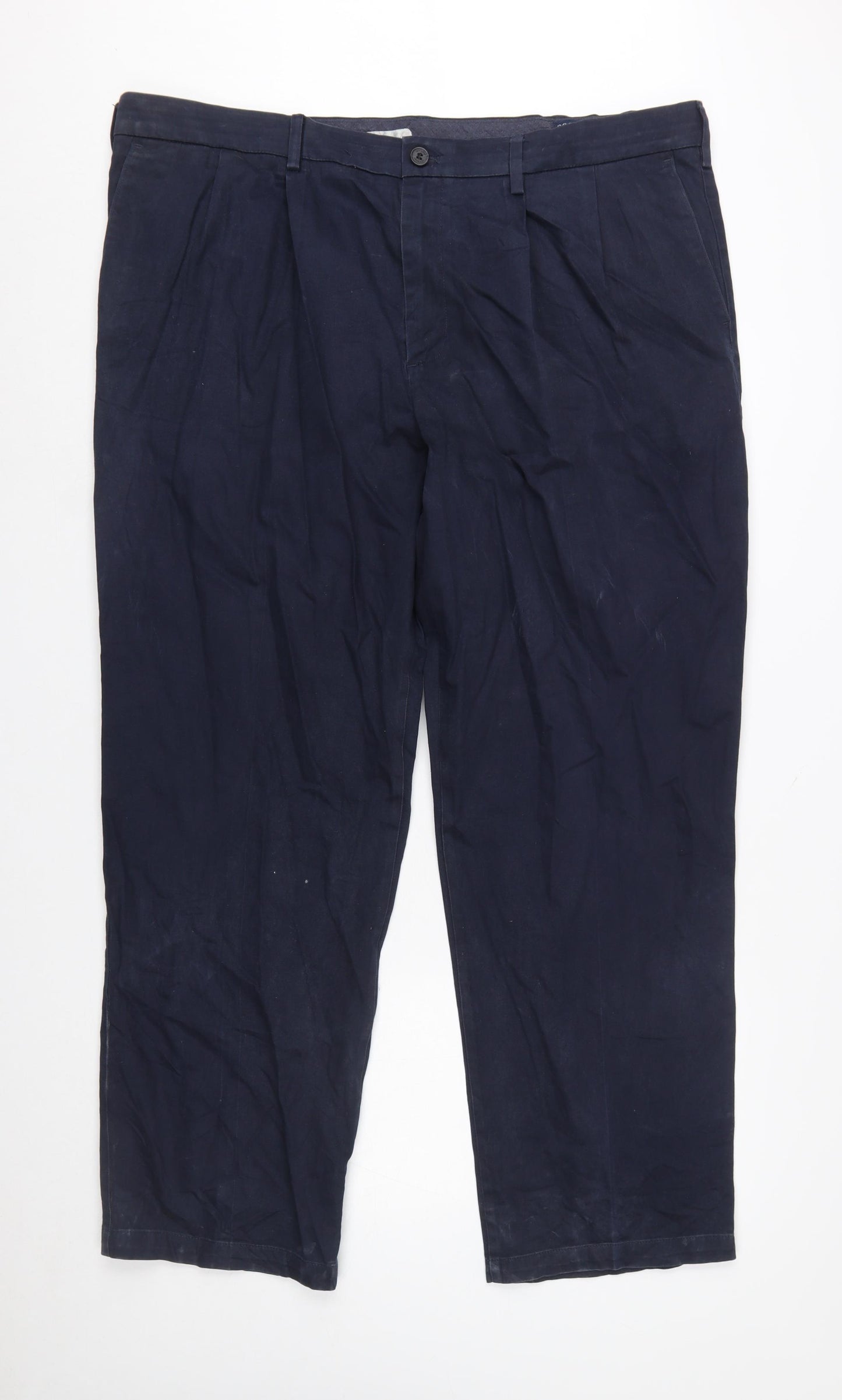 Dockers Men’s Blue Classic Chino Trousers 42x32 Cotton Blend
