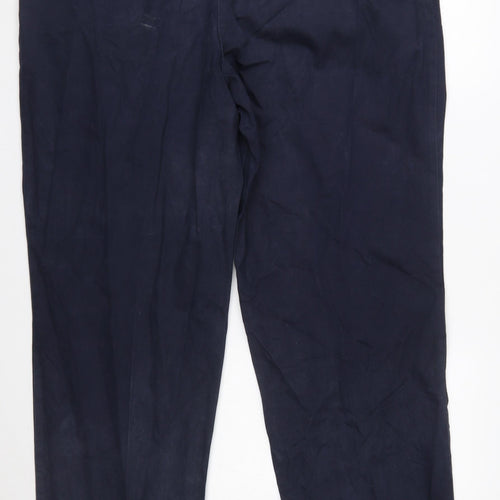 Dockers Men’s Blue Classic Chino Trousers 42x32 Cotton Blend
