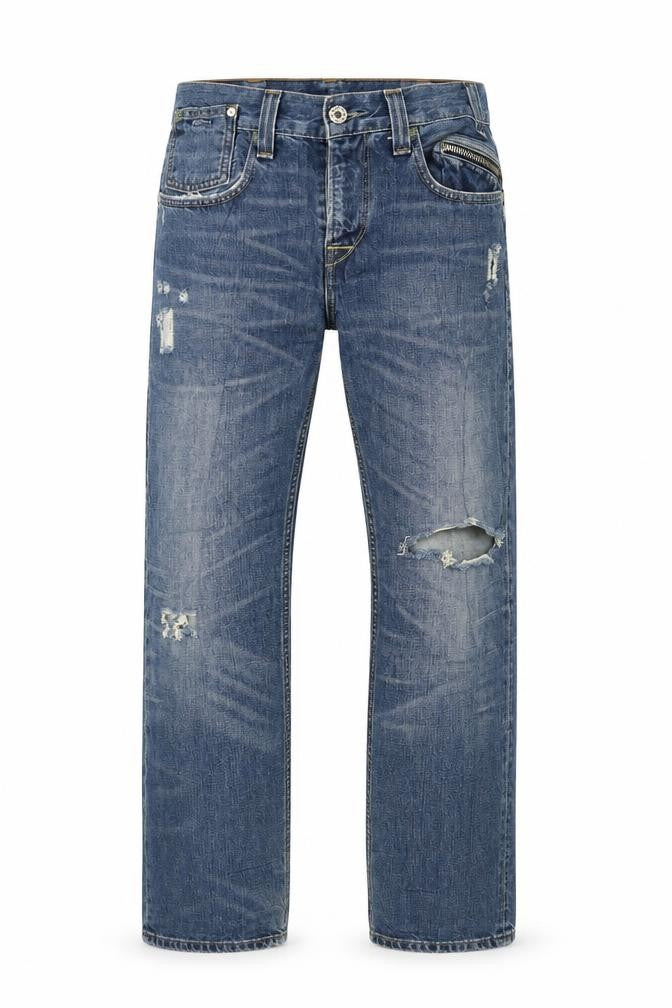 Levi’s 506 Standard Men’s Blue 30x30 Straight Leg Distressed Jeans