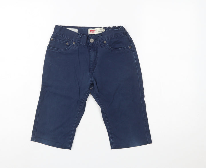Levi's Boys Blue Slim Chino Shorts 12 Years Twill Cotton Blend