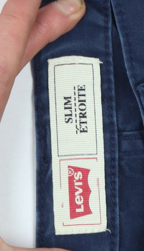 Levi's Boys Blue Slim Chino Shorts 12 Years Twill Cotton Blend