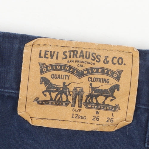 Levi's Boys Blue Slim Chino Shorts 12 Years Twill Cotton Blend