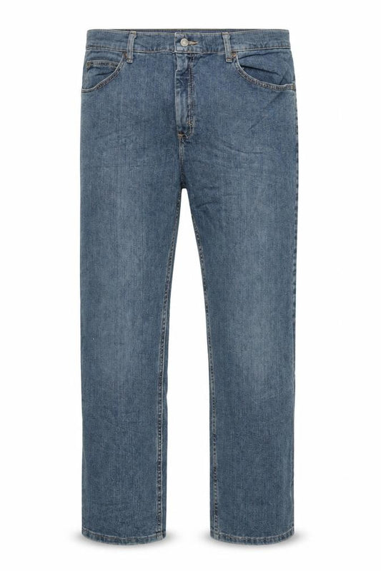 Front view of Lee Men's Blue Regular Fit Straight Denim Jeans 40x30