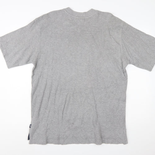 Umbro Mens Grey XL V-Neck Sports T-Shirt Lightweight Cotton