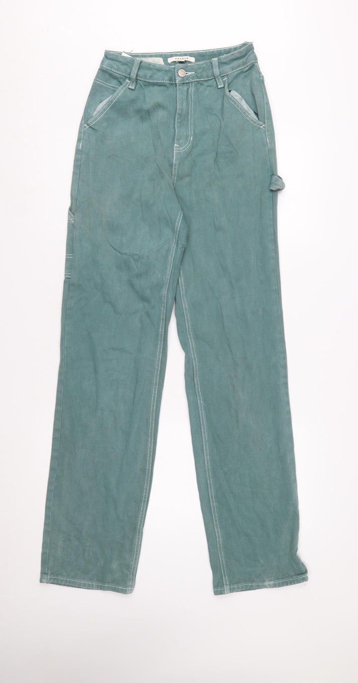 PACSUN Women’s Green Relaxed Straight Cotton Jeans Size 25