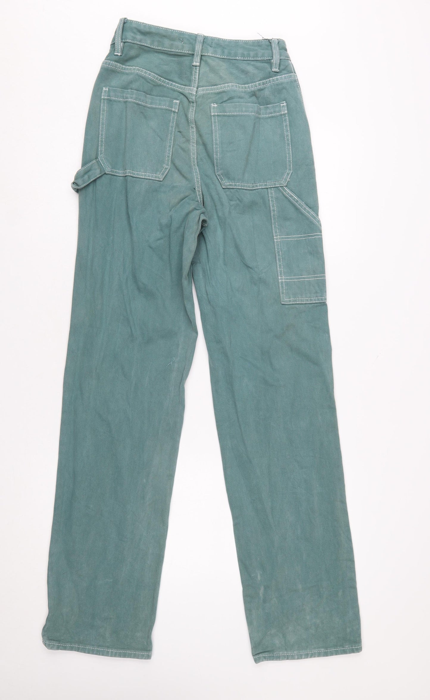 PACSUN Women’s Green Relaxed Straight Cotton Jeans Size 25