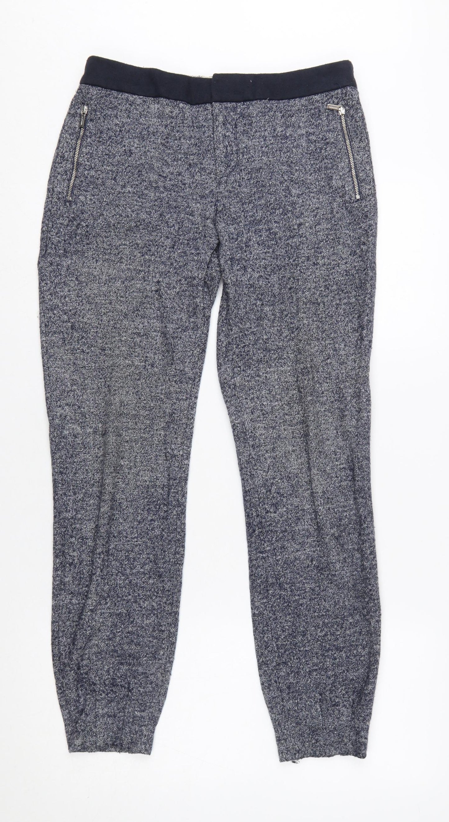 Tommy Hilfiger Women’s Blue Wool Blend Jogger Trousers Size 6
