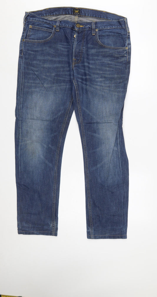 Lee Men’s Blue Daren Regular Fit Straight Denim Jeans W36 L34