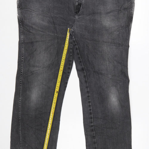 Wrangler Men's Black Jeans W44 L34 Texas Stretch Denim Straight Fit