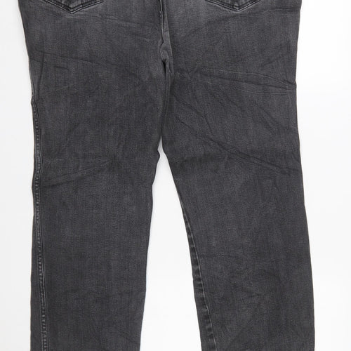 Wrangler Men's Black Jeans W44 L34 Texas Stretch Denim Straight Fit