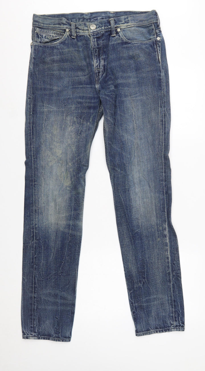 Levi's Blue Men's Regular Fit Straight Jeans 33x32 Denim