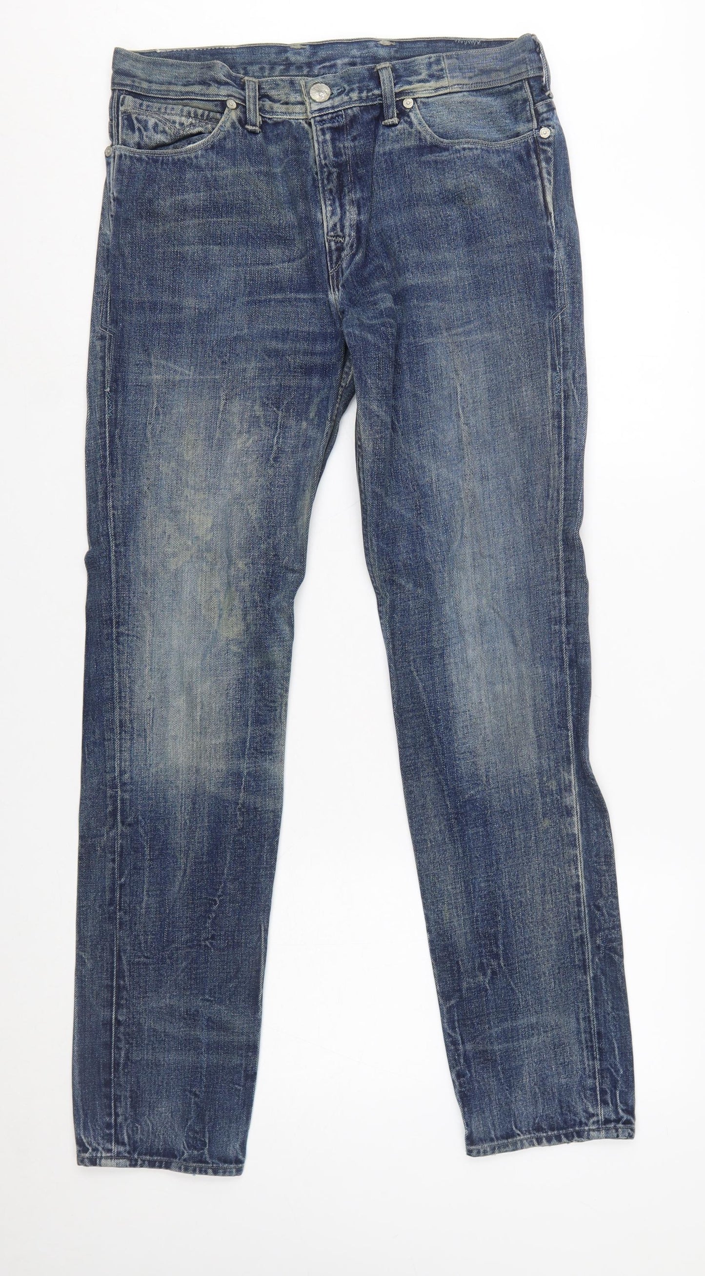 Levi's Blue Men's Regular Fit Straight Jeans 33x32 Denim