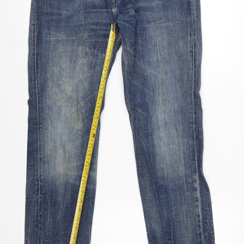 Levi's Blue Men's Regular Fit Straight Jeans 33x32 Denim