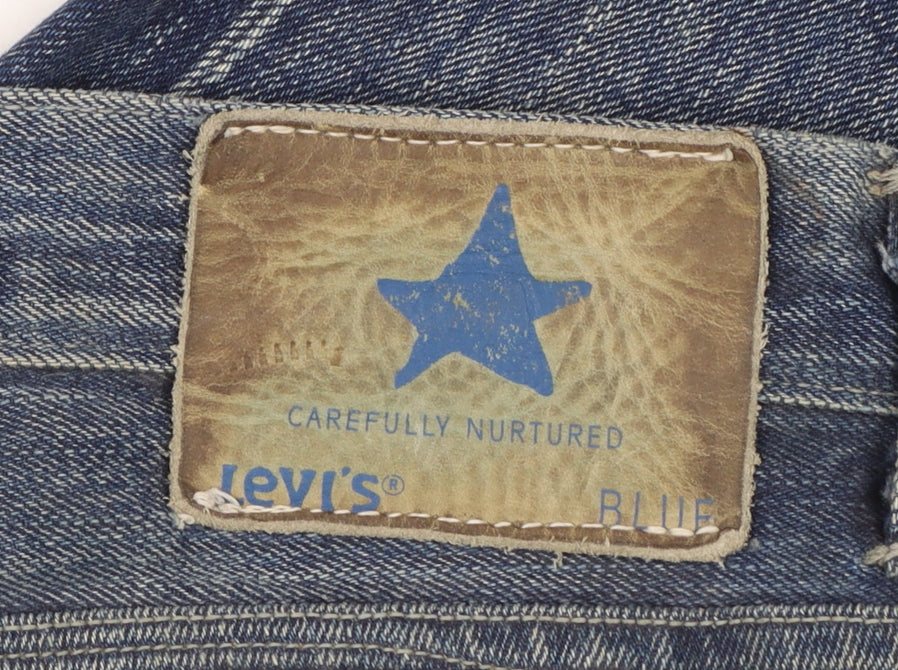 Levi's Blue Men's Regular Fit Straight Jeans 33x32 Denim