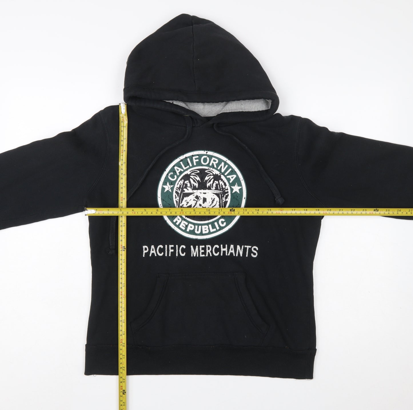Cali Love Heritage Women's Black Pullover Hoodie Large California Print